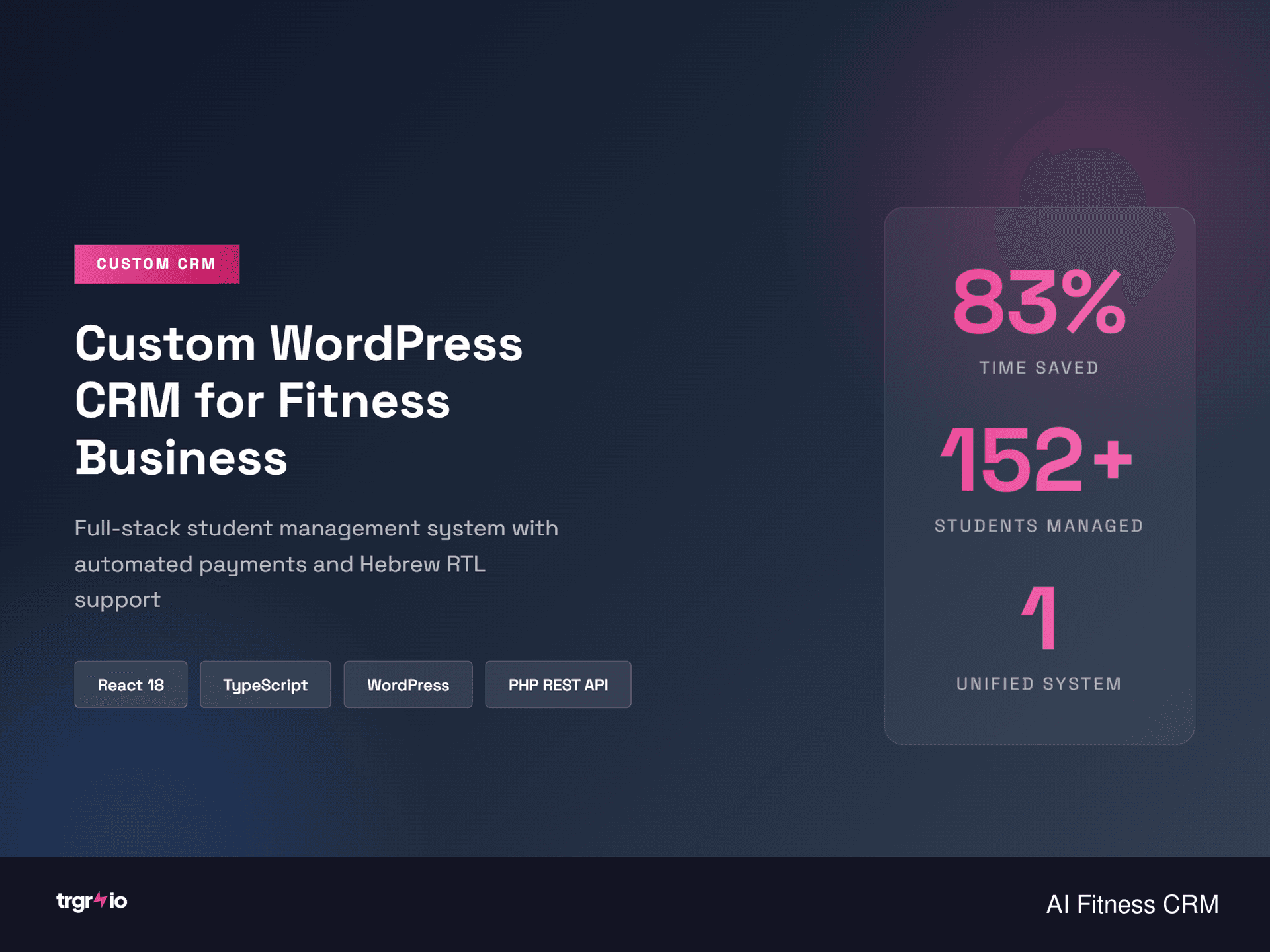 Custom CRM for Fitness Studio Management